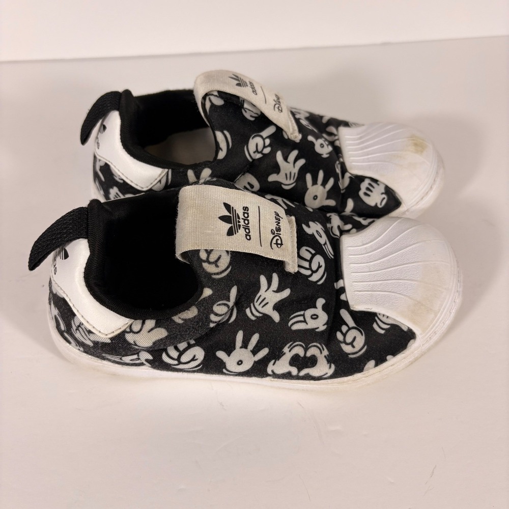 Adidas Disney Superstar 360 Kids Mickey Mouse Glove Slip On Shoes 12K